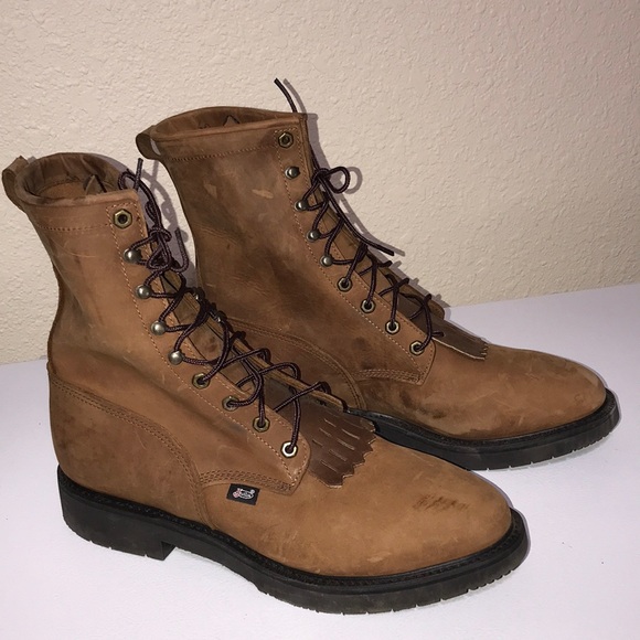 Justin Boots Other - Justin Original Men's Brown Workboots. Excellent Near New Condition. Size 13D.